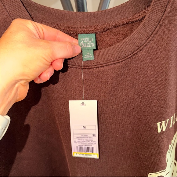 Wild Fable Chocolate Brown Graphic Sweatshirt - Picture 3 of 3